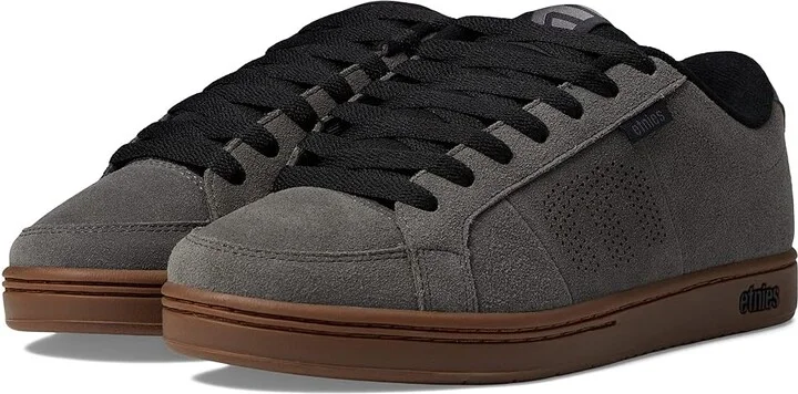 etnies Kingpin Men's Skate Shoes Grey/Black/Gum : 14 D - Medium, Leather