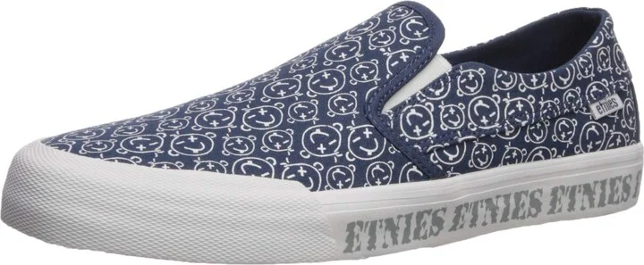 Etnies Men's Langston Skate Shoe navy/white 7.5 Medium US