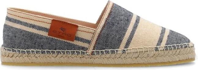 Etro Logo Patch Striped Espadrilles