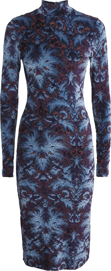 Etro Velvet Baroque Midi Dress