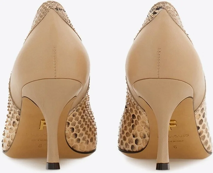 Eugene 70 Python Leather Pumps - Image 2