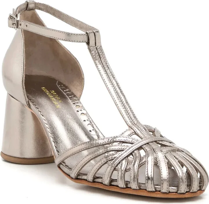 Eugenie 65mm metallic sandals - Image 2