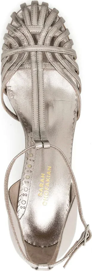 Eugenie 65mm metallic sandals - Image 4