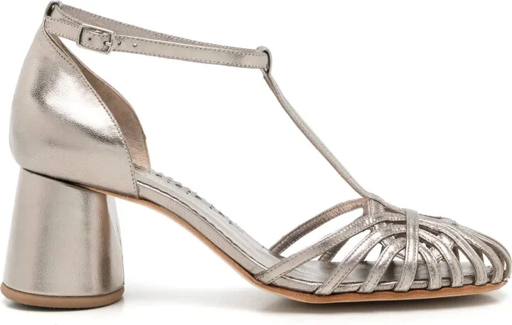 Eugenie 65mm metallic sandals