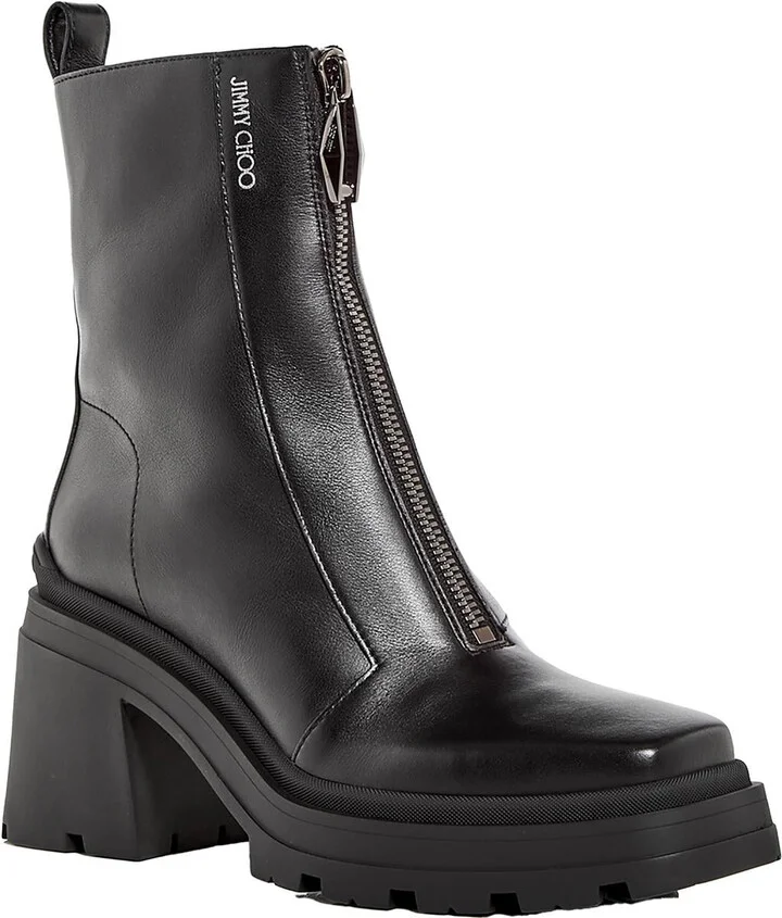 Eugenie 80 Womens Zipper Leather Ankle Boots