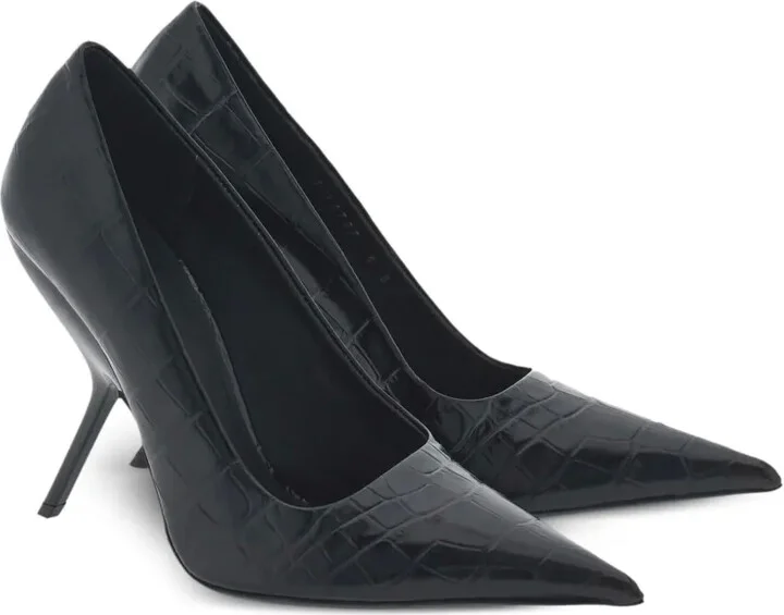 Eva 105mm crocodile-embossed pumps - Image 2