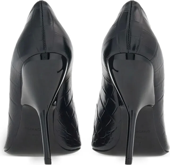 Eva 105mm crocodile-embossed pumps - Image 3