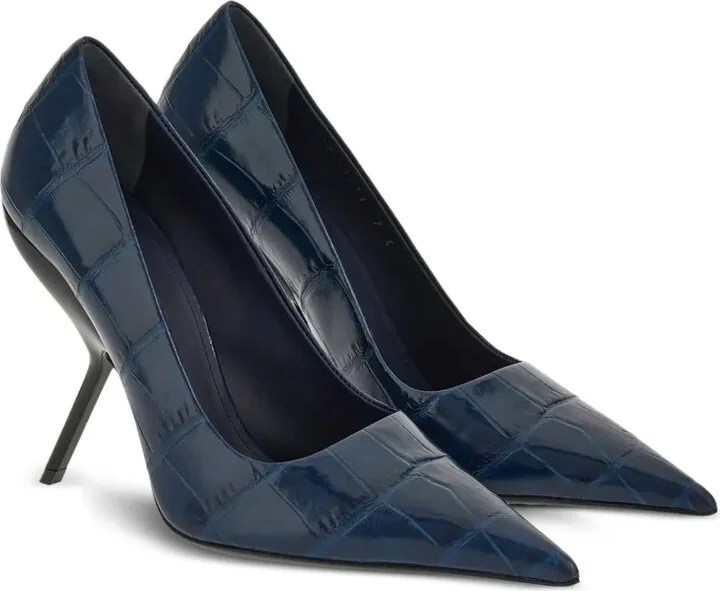 Eva 120mm crocodile-effect pumps - Image 2
