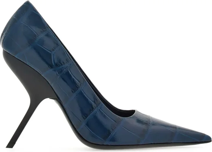 Eva 120mm crocodile-effect pumps