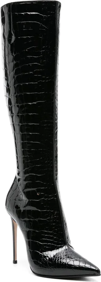 Eva 120mm crocodile-embossed boots - Image 2