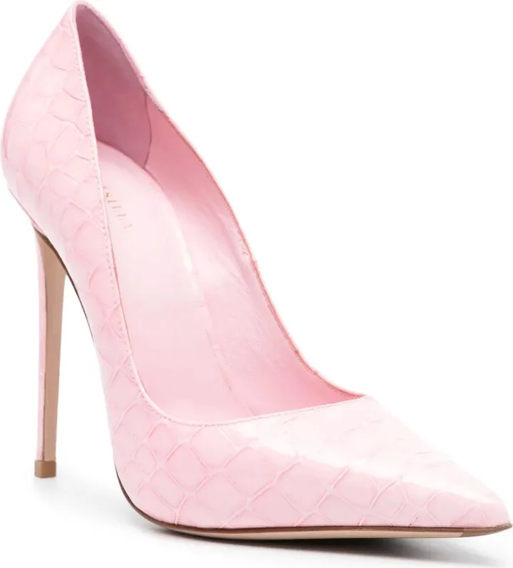 Eva 120mm crocodile-embossed pumps - Image 2