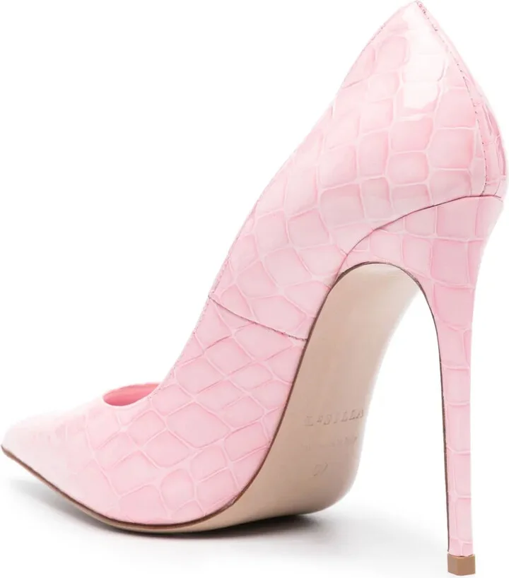 Eva 120mm crocodile-embossed pumps - Image 3