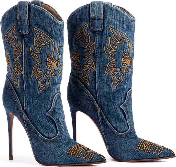 Eva 140mm embroidered boots - Image 2