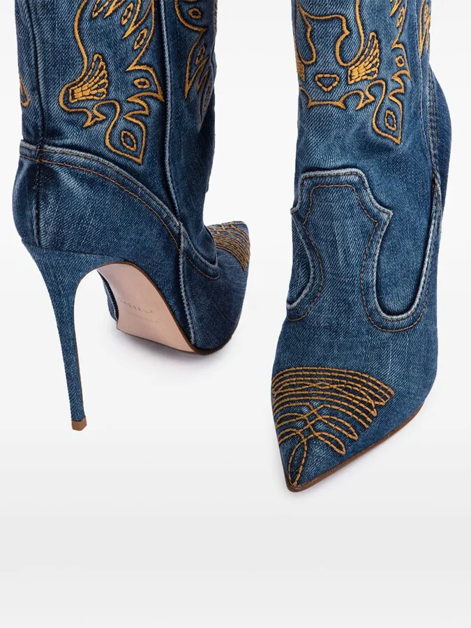 Eva 140mm embroidered boots - Image 4