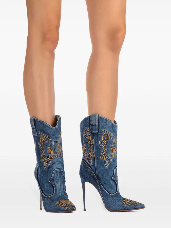 Eva 140mm embroidered boots - Image 5