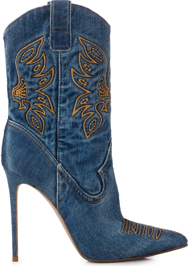 Eva 140mm embroidered boots