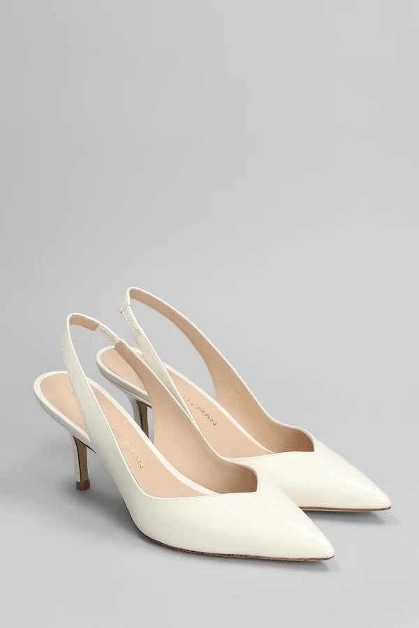 Eva 75 Pumps In White Leather - Image 2