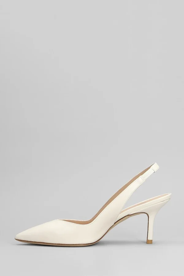 Eva 75 Pumps In White Leather - Image 3
