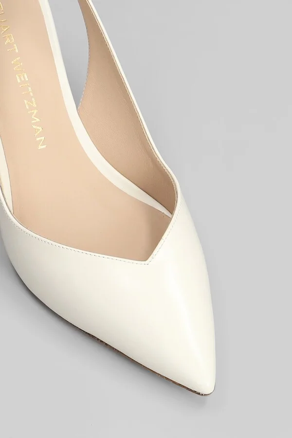 Eva 75 Pumps In White Leather - Image 5