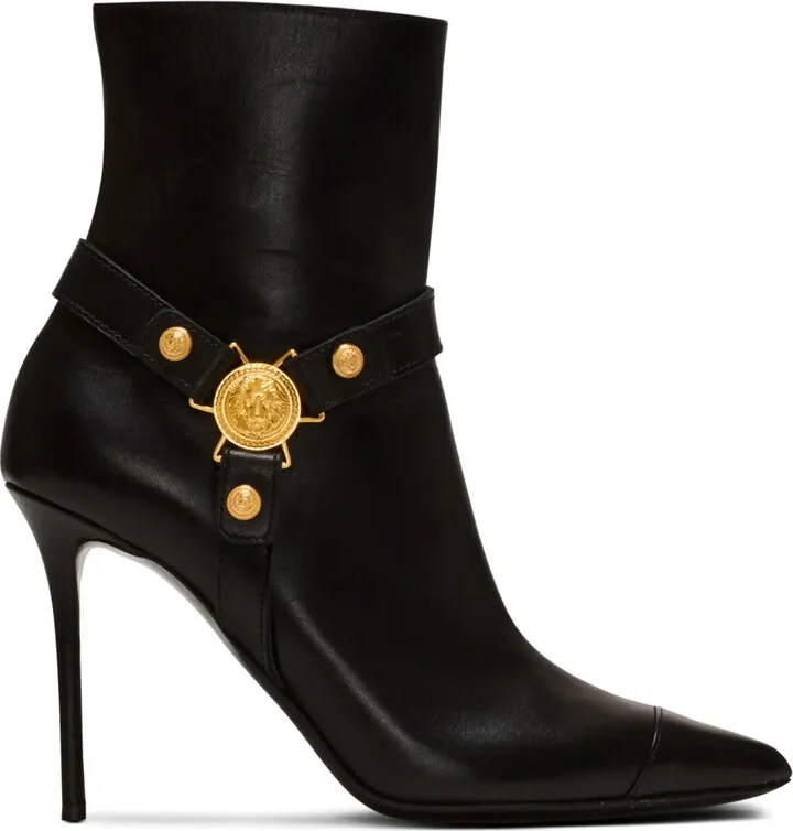Eva 95mm logo-plaque ankle boots
