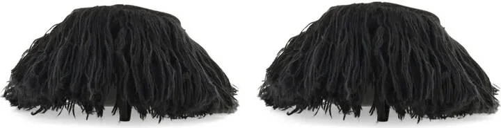 Eva feathered-detail mules - Image 3