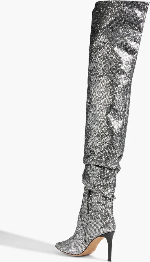 Eva glittered thigh boots - Image 3