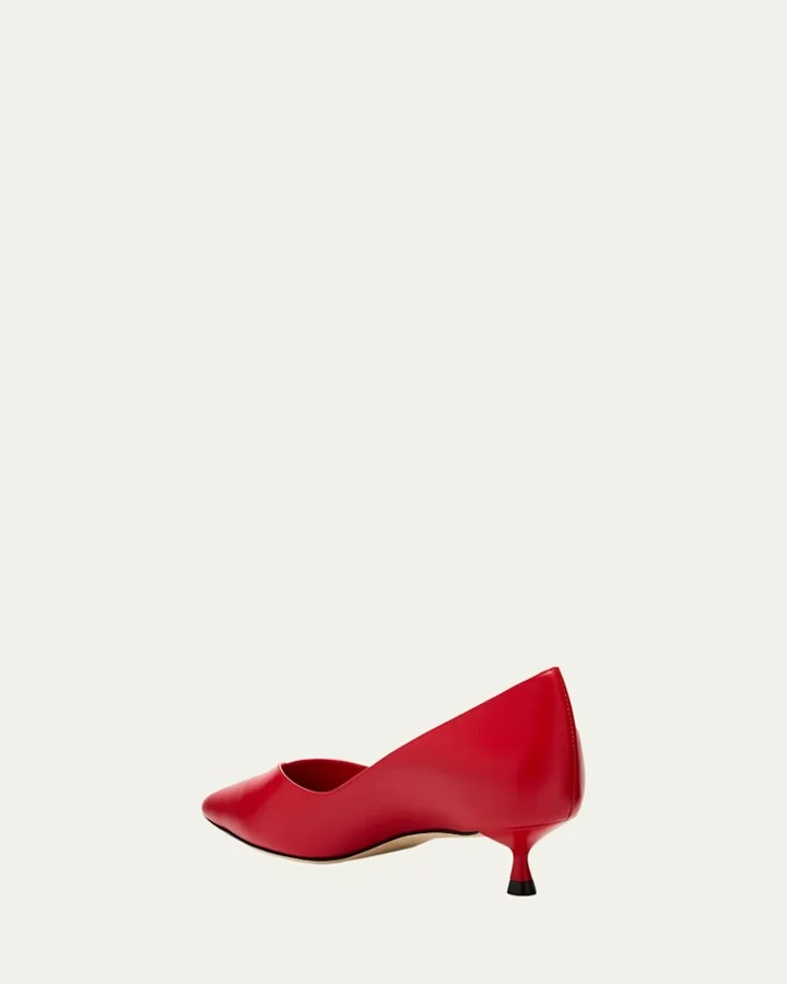 Eva Leather Kitten-Heel Pumps - Image 7