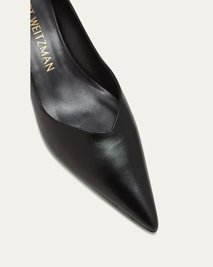 Eva Leather Kitten-Heel Pumps - Image 10