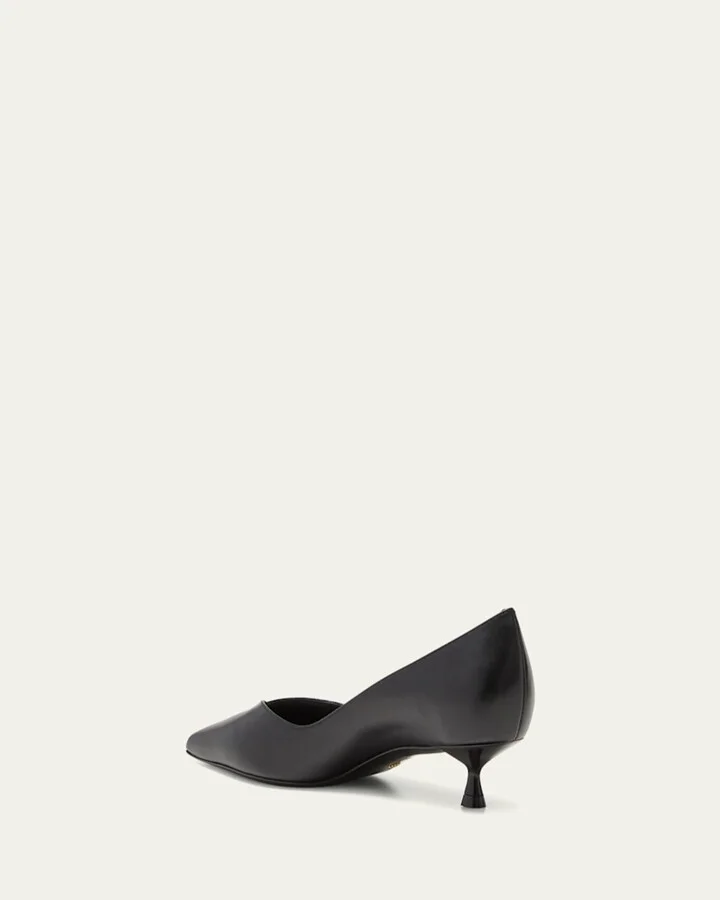Eva Leather Kitten-Heel Pumps - Image 11