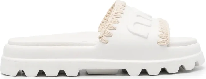 Eva logo-embossed slides