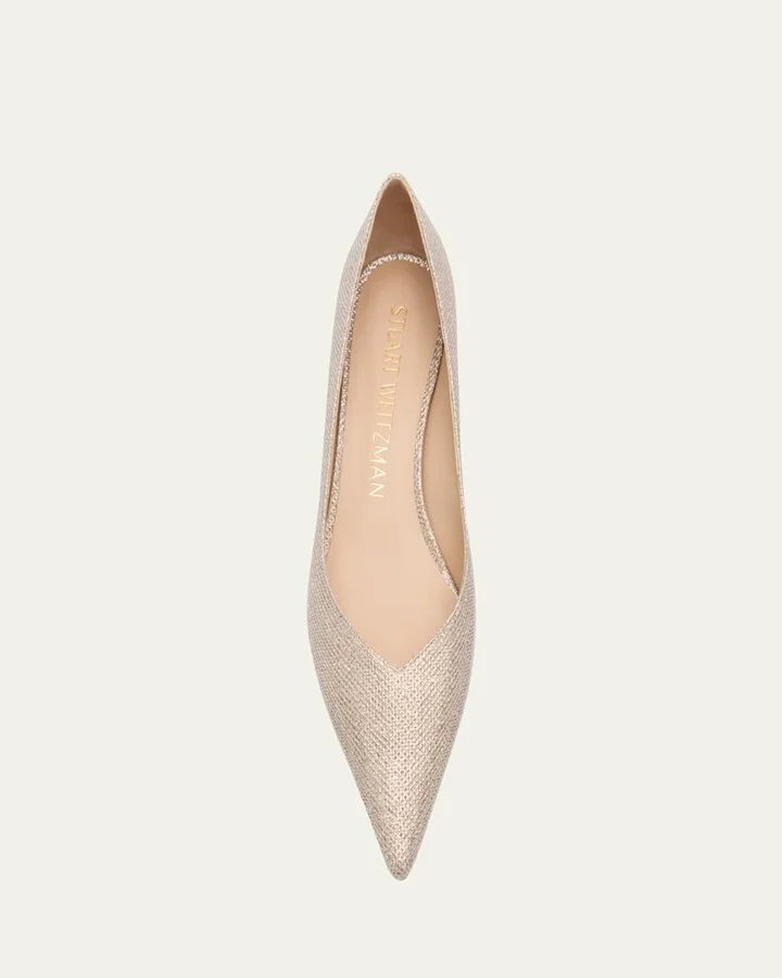 Eva Metallic Kitten-Heel Pumps - Image 2