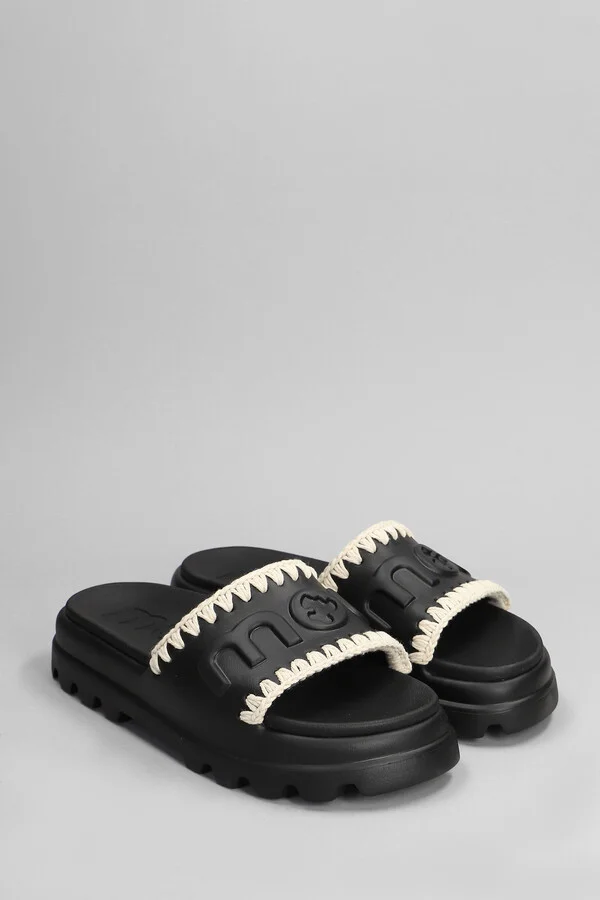 Eva Onepiece Flats In Black Rubber/plasic - Image 2