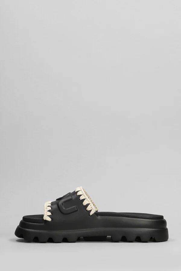 Eva Onepiece Flats In Black Rubber/plasic - Image 3