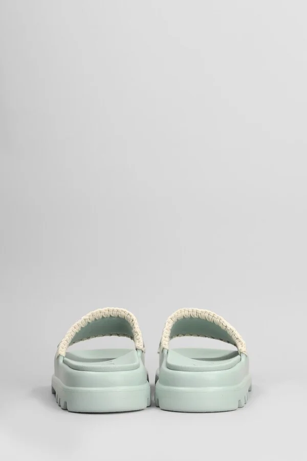 Eva Onepiece Flats In Green Rubber/plasic - Image 4