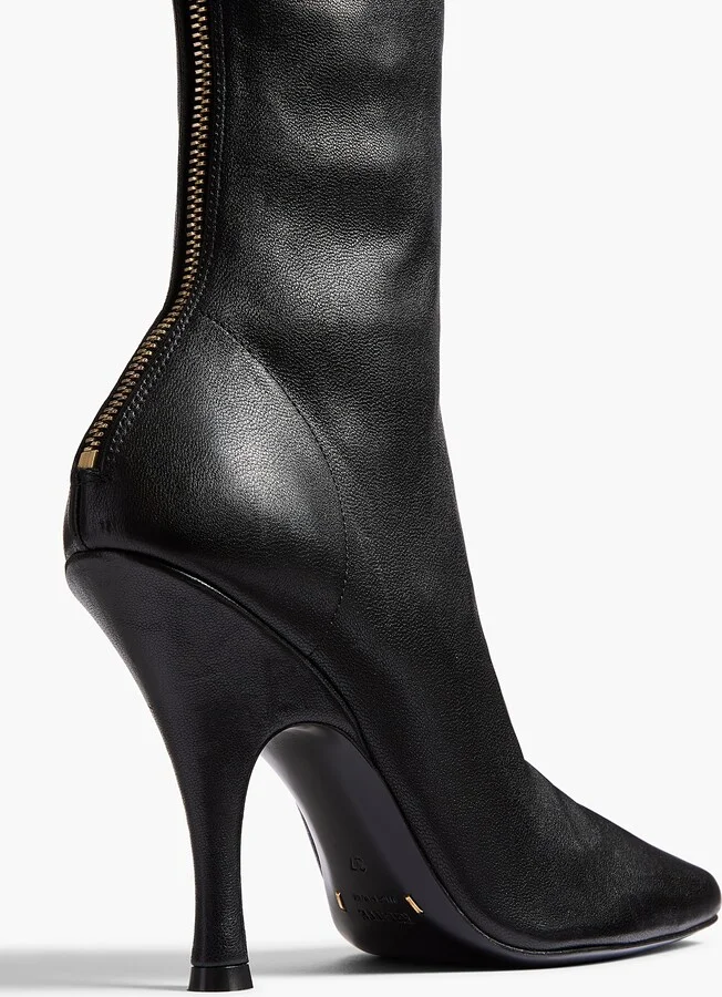 Eva Over-the-Knee Boot in Black Nappa Leather - Image 3