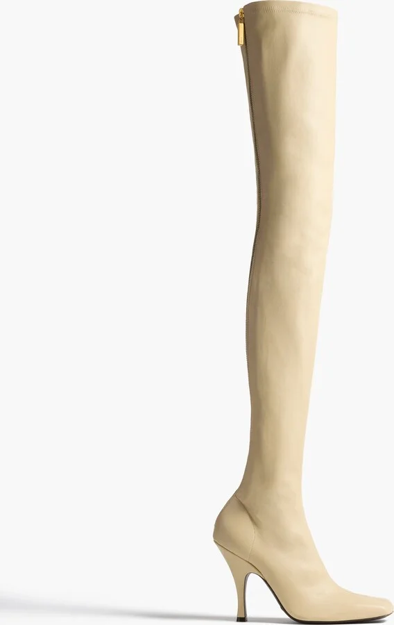 Eva Over-the-Knee Boot in Sand Nappa Leather