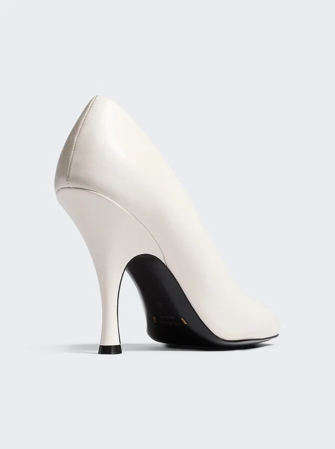 Eva Peep Toe Pump 100 Optic White