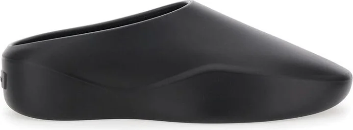 'Eva Runner' Black Sneakers With Logo On The Heel And Side Cut-Out Detail In Plastic Man