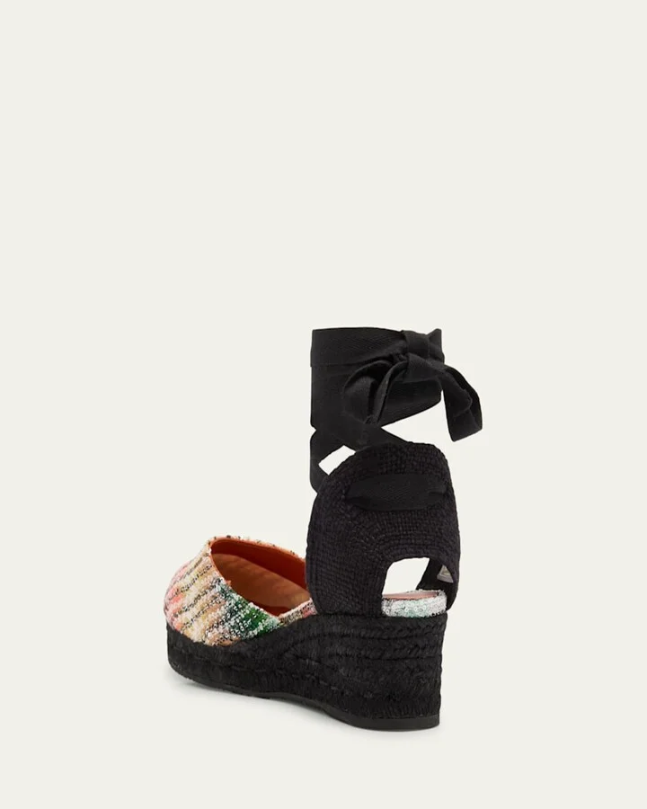 Eva Sequin Multi Ankle-Wrap Espadrilles - Image 8