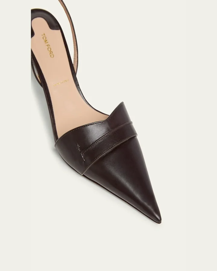 Eva Soft Calf Leather Slingback Pumps - Image 3