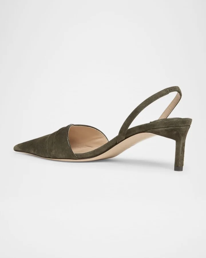 Eva Suede Slingback Pumps - Image 2