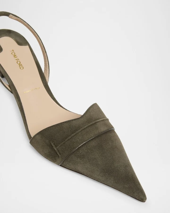 Eva Suede Slingback Pumps - Image 3