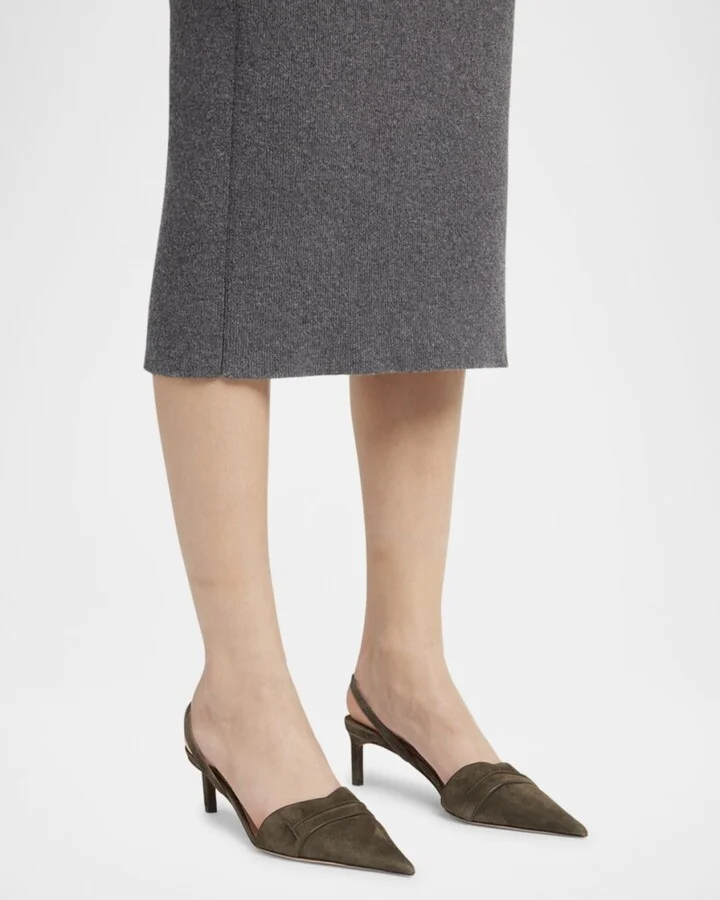 Eva Suede Slingback Pumps - Image 6