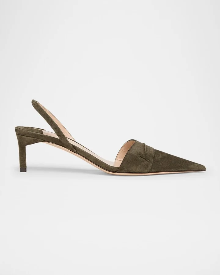 Eva Suede Slingback Pumps