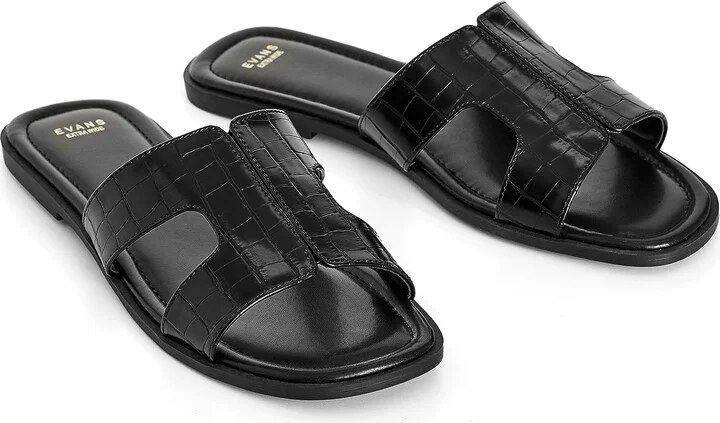 EVANS Women's Sandal Cut Out Slide BEV