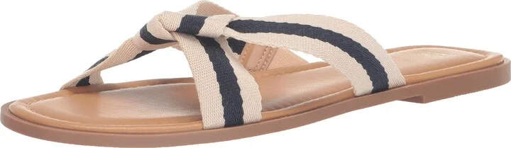EVANS Women's Sandal-Extra Wide FIT Colbie Canvas