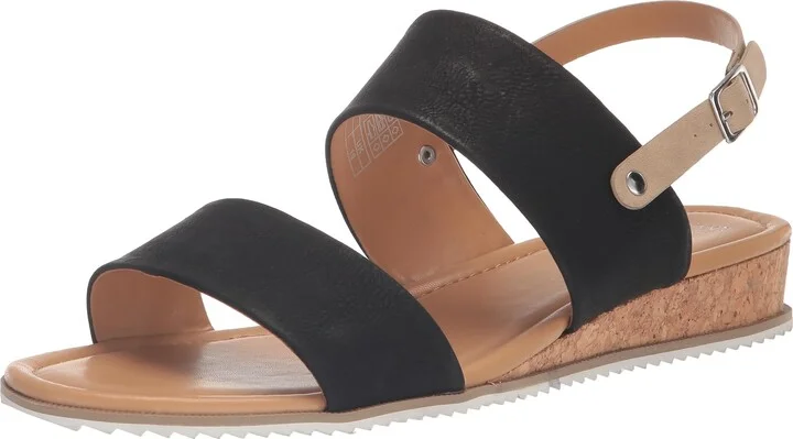 EVANS Women's Sandal Wedge Contrast Tilly