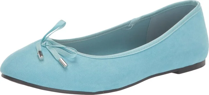 EVANS Women's Wide FIT Bow Ballet Flat