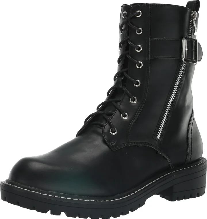 EVANS Women's Wide FIT LACE UP Boot Ocean Fashion
