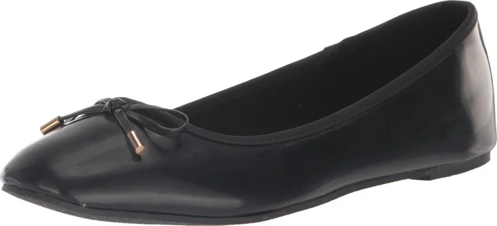 EVANS Women's Wide FIT Patent Ballet Flat
